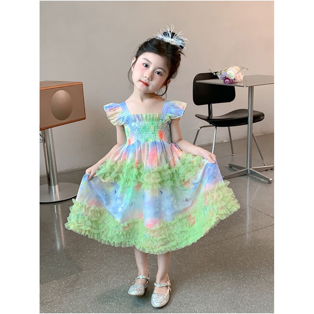 Clearance girls dress summer dress 2025 new style fluffy cake princess dress baby stylish children s dress dress dress image 2