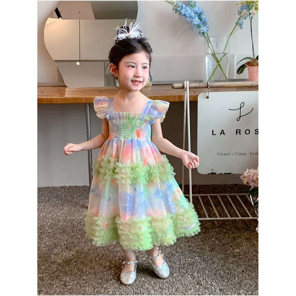 Clearance girls dress summer dress 2025 new style fluffy cake princess dress baby stylish children s dress dress dress image 4
