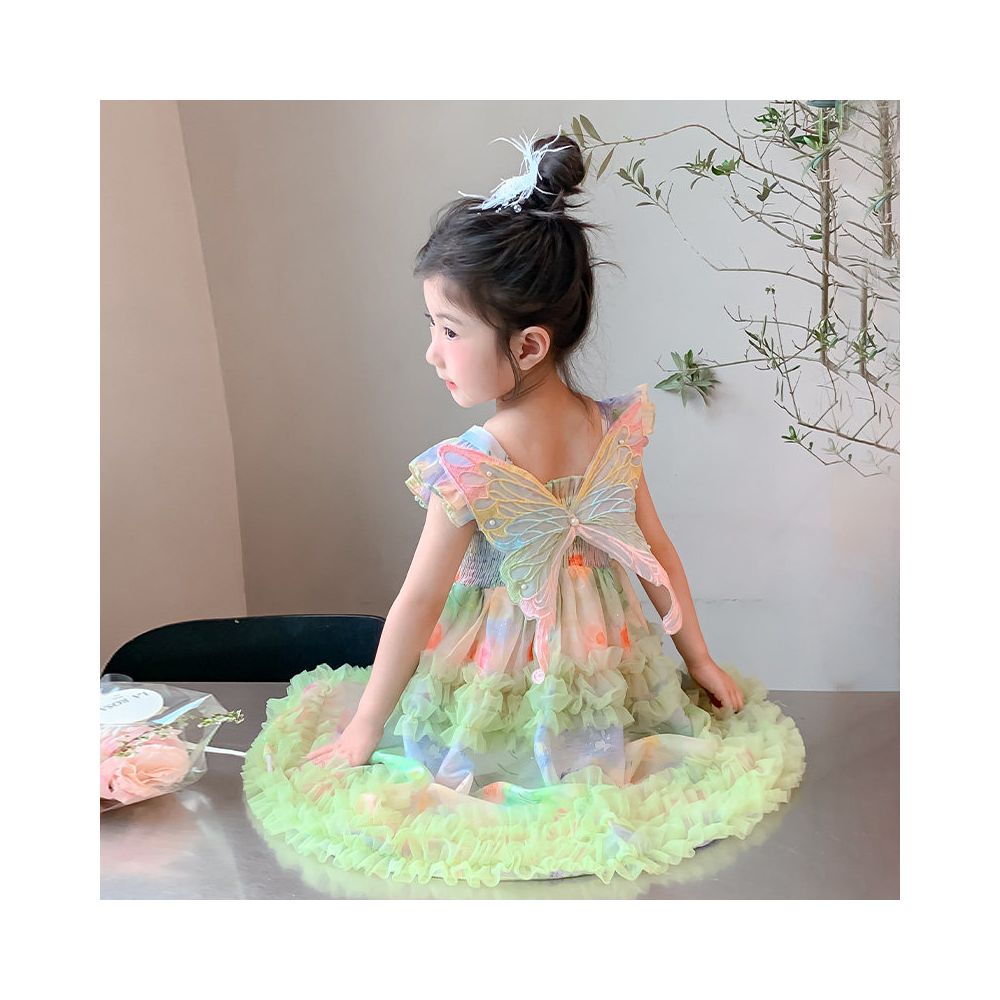 Clearance girls dress summer dress 2025 new style fluffy cake princess dress baby stylish children s dress dress dress