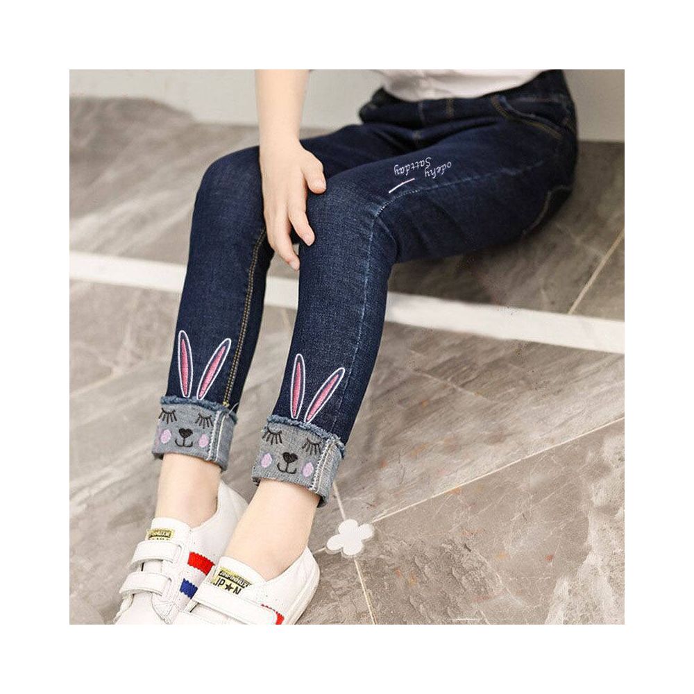 Elastic girls jeans for spring and autumn new styles for medium and large children girls children s fashion baby girls flared pants for autumn