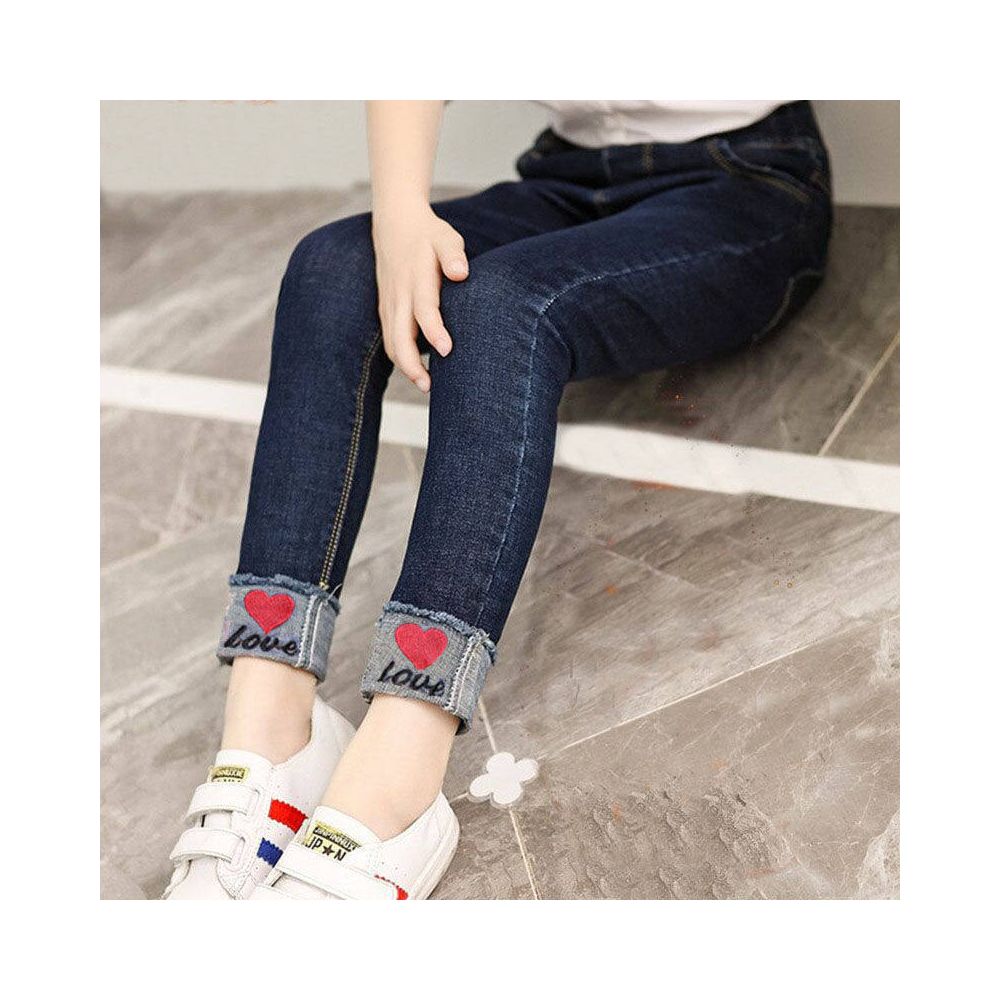 Elastic girls jeans for spring and autumn new styles for medium and large children girls children s fashion baby girls flared pants for autumn