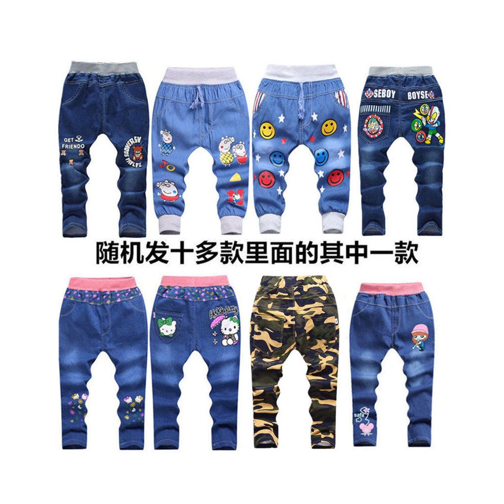 Elastic girls jeans for spring and autumn new styles for medium and large children girls children s fashion baby girls flared pants for autumn