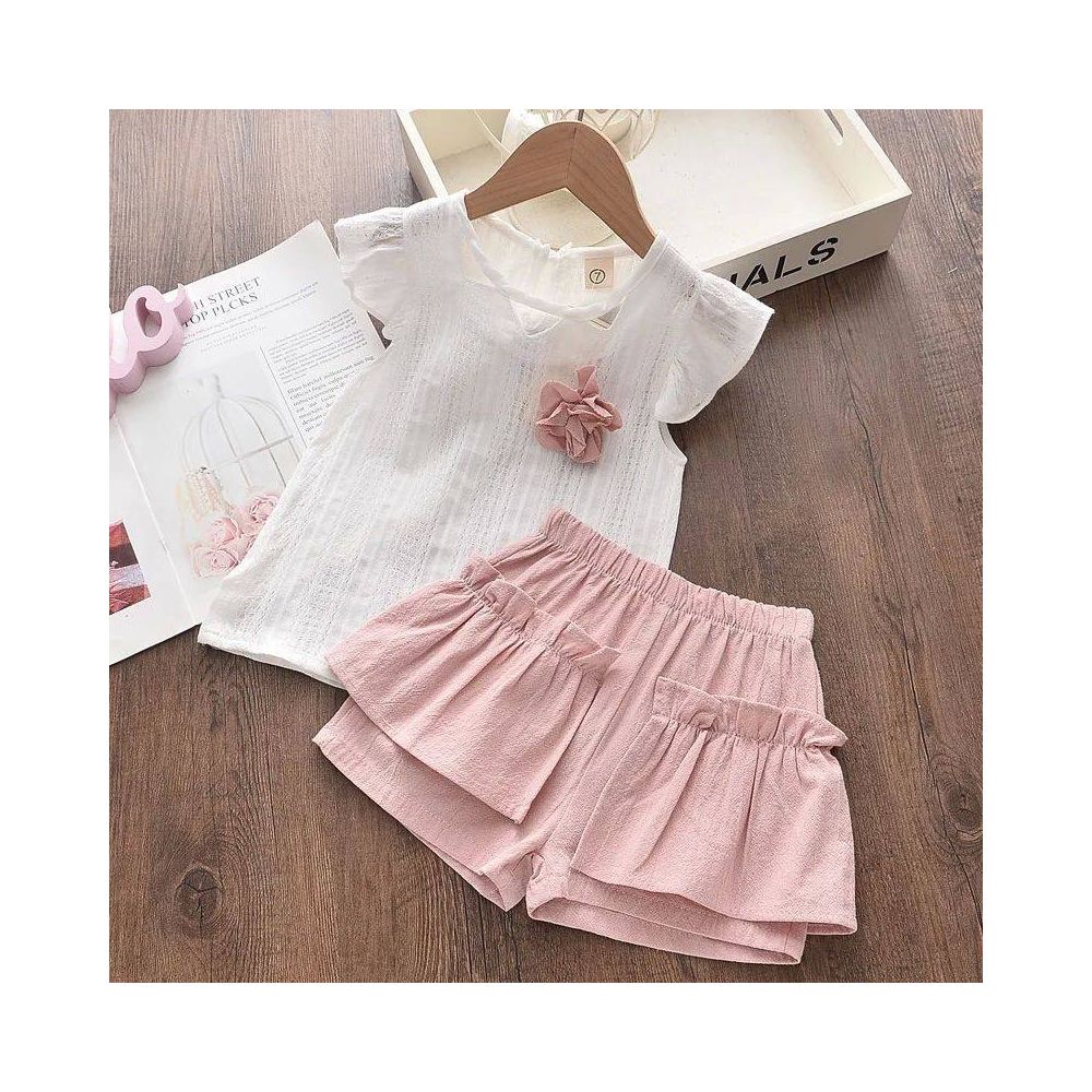 Kid Baby Girls Clothes Sets Summer Sleeveless ops Shorts Fas image 2
