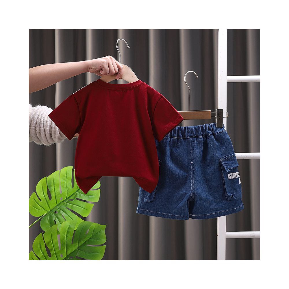 Boys Summer Dress Set 2025 New Style 1 2 3 Year Old Baby s Stylish Summer Clothes Boys Children s Short Sleeves image 3