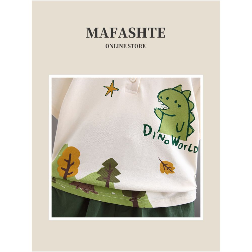 Boys Short Sleeve Set 2025 New Children s Summer Clothes Baby Summer Clothes Korean Edition Western Trendy POLO Two Piece Set image 3
