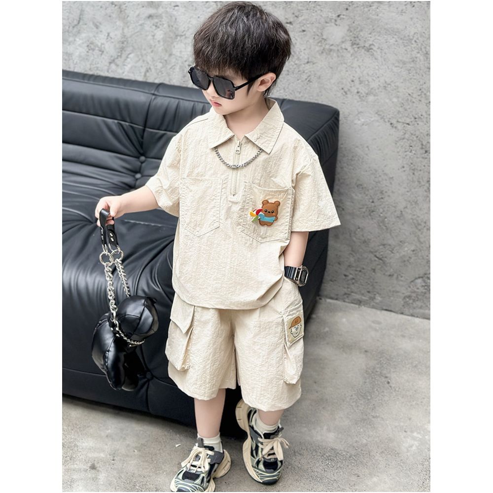Boys Summer Short sleeved Set 2025 New Fashionable Children s Wear Sports Polo Shirt Boys Summer Fashion Clothes image 3