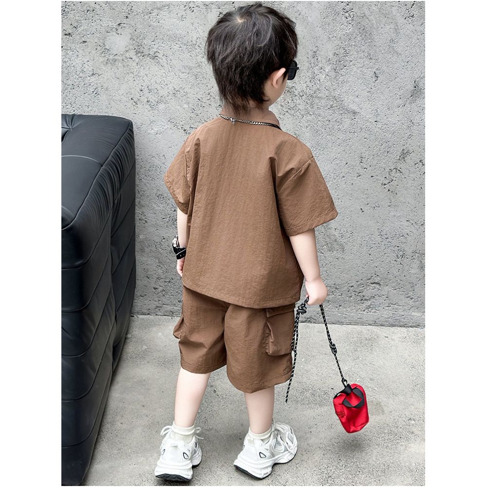 Boys Summer Short sleeved Set 2025 New Fashionable Children s Wear Sports Polo Shirt Boys Summer Fashion Clothes image 4