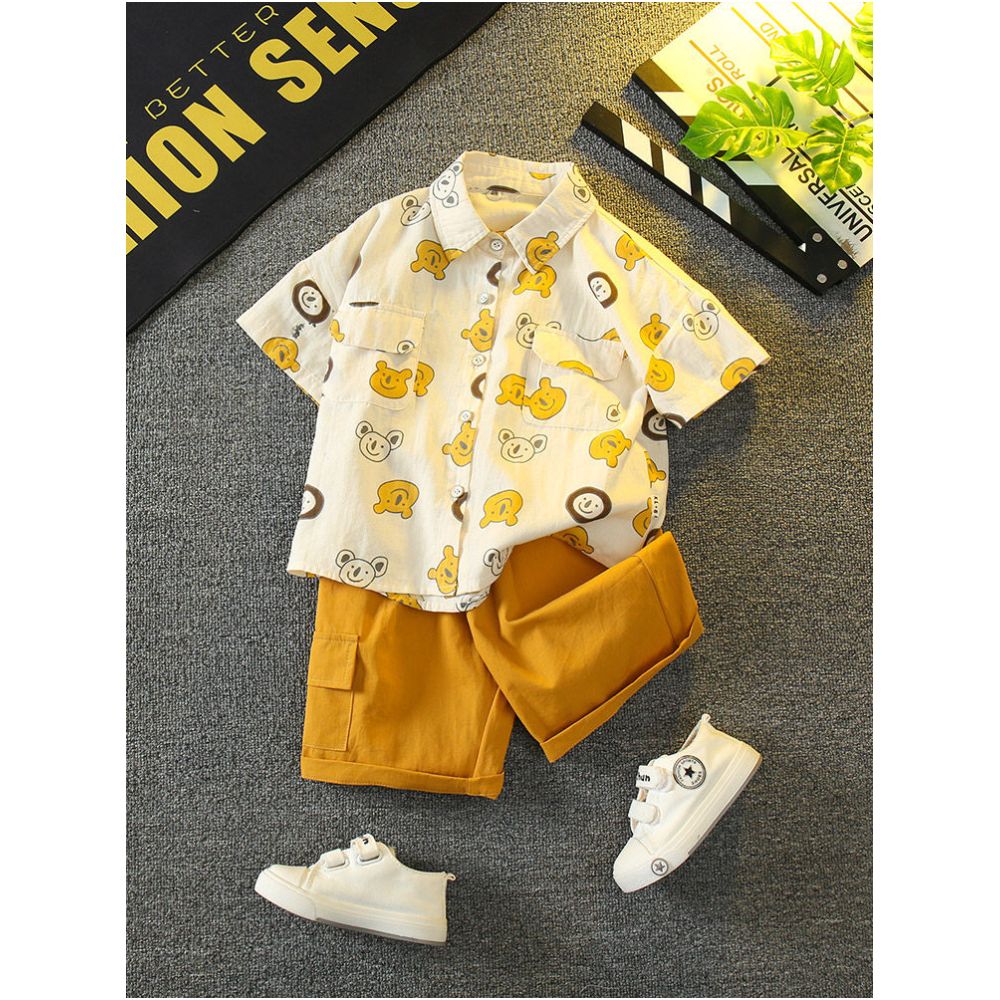 Boys summer outfit set 2025 new stylish baby summer internet famous shirt short sleeved clothes children s cool and handsome children s clothing image 4