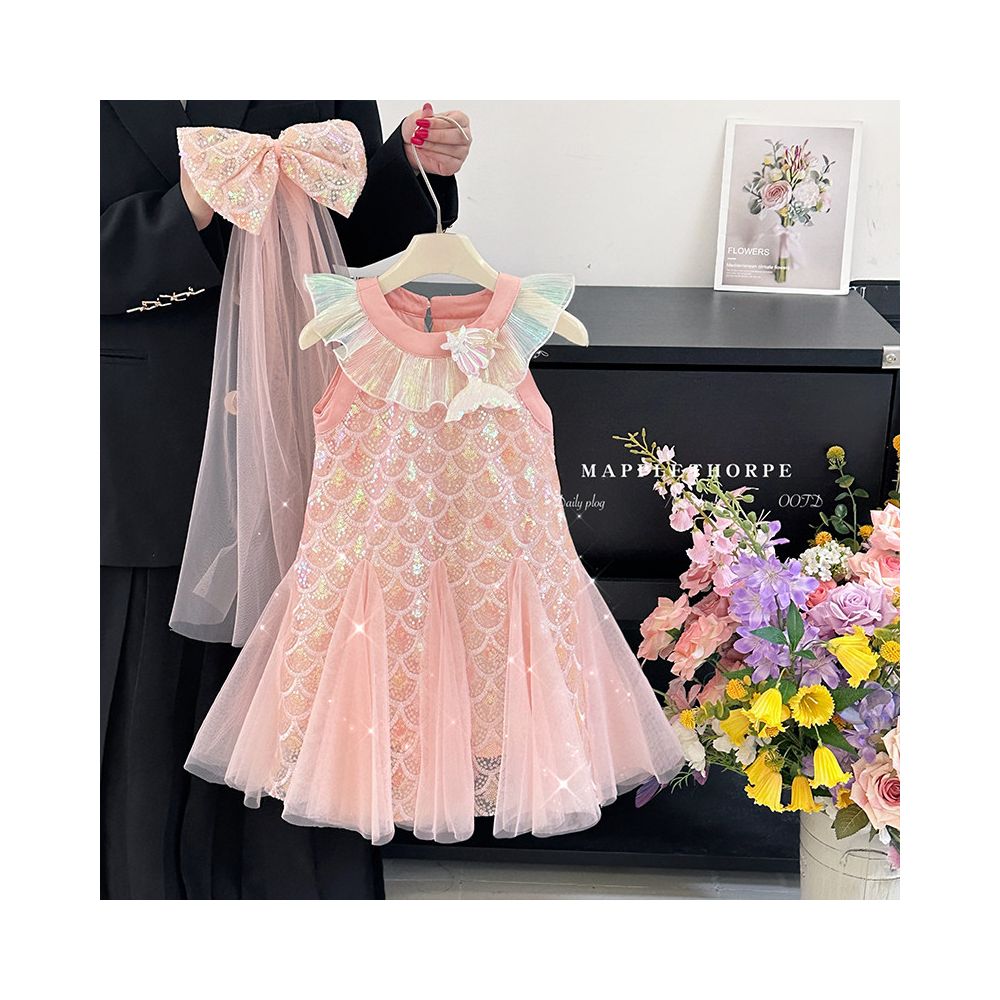 Korean version girls baby mermaid girl sequin fish tail skirt yarn skirt princess skirt
