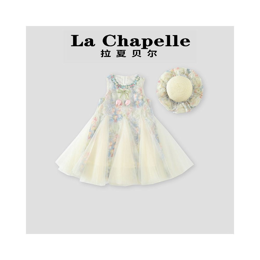 summer fashion little girl tulip flower mesh children s dress