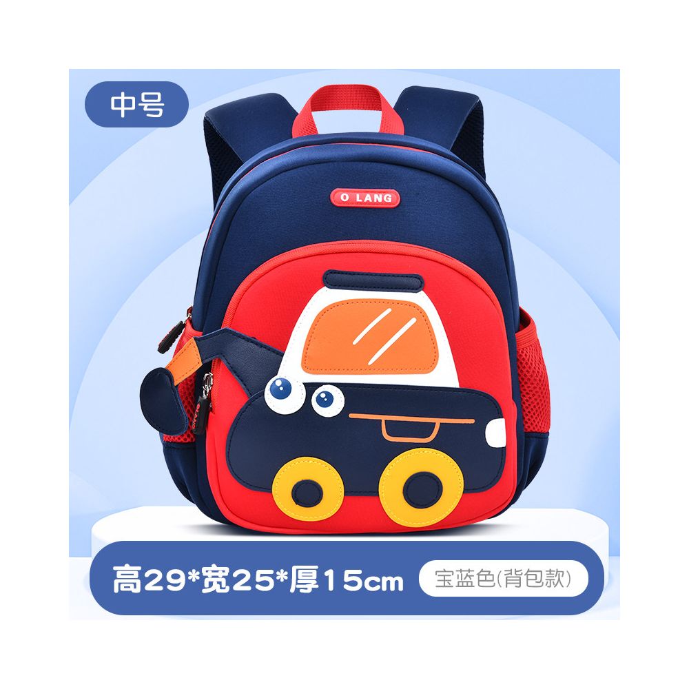 Olang Kindergarten backpack for children aged 1 6 cartoon excavator bucket bag ultra lightweight and large capacity backpack preschool anti lost backpack cute girl boy baby construction vehicle
