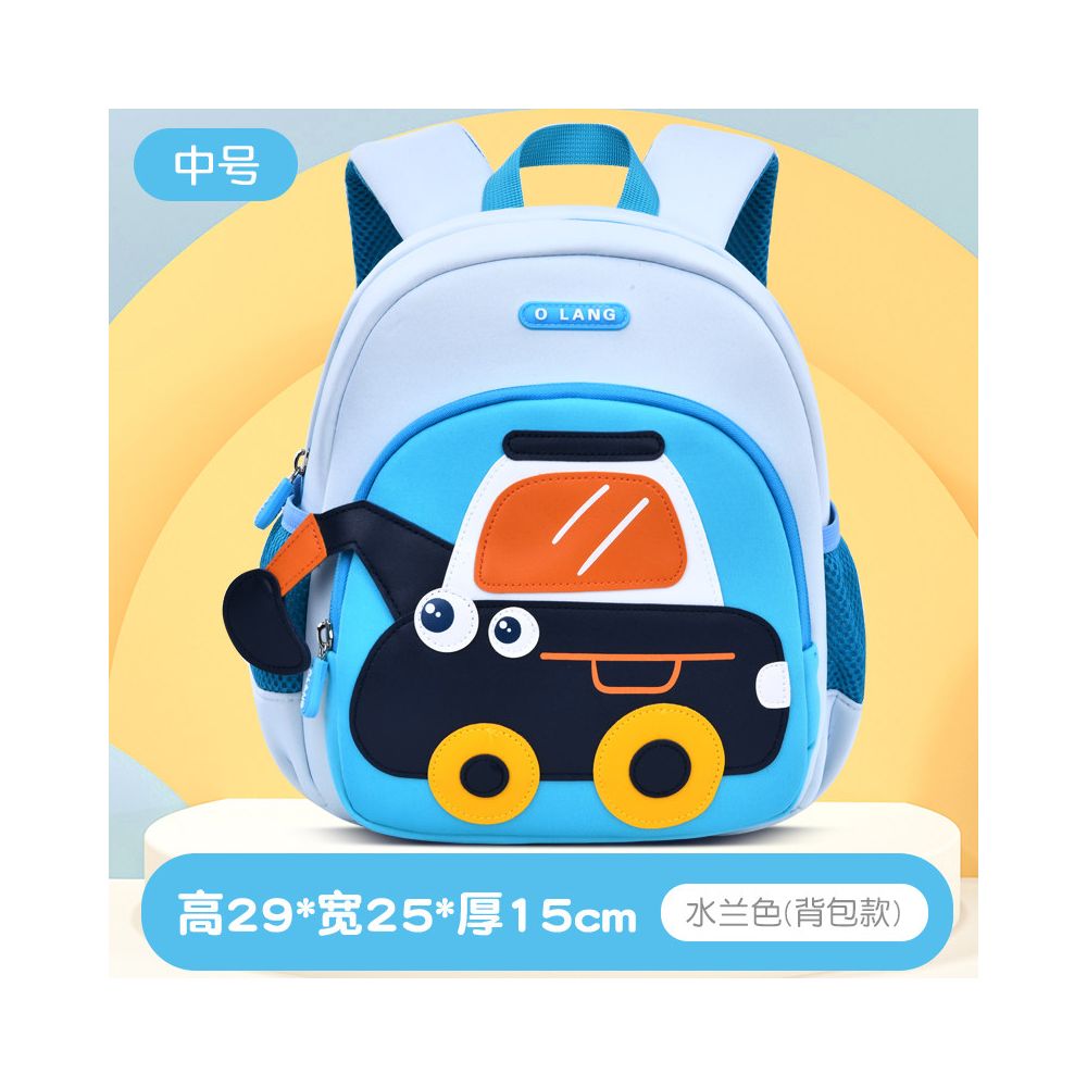 Olang Kindergarten backpack for children aged 1 6 cartoon excavator bucket bag ultra lightweight and large capacity backpack preschool anti lost backpack cute girl boy baby construction vehicle