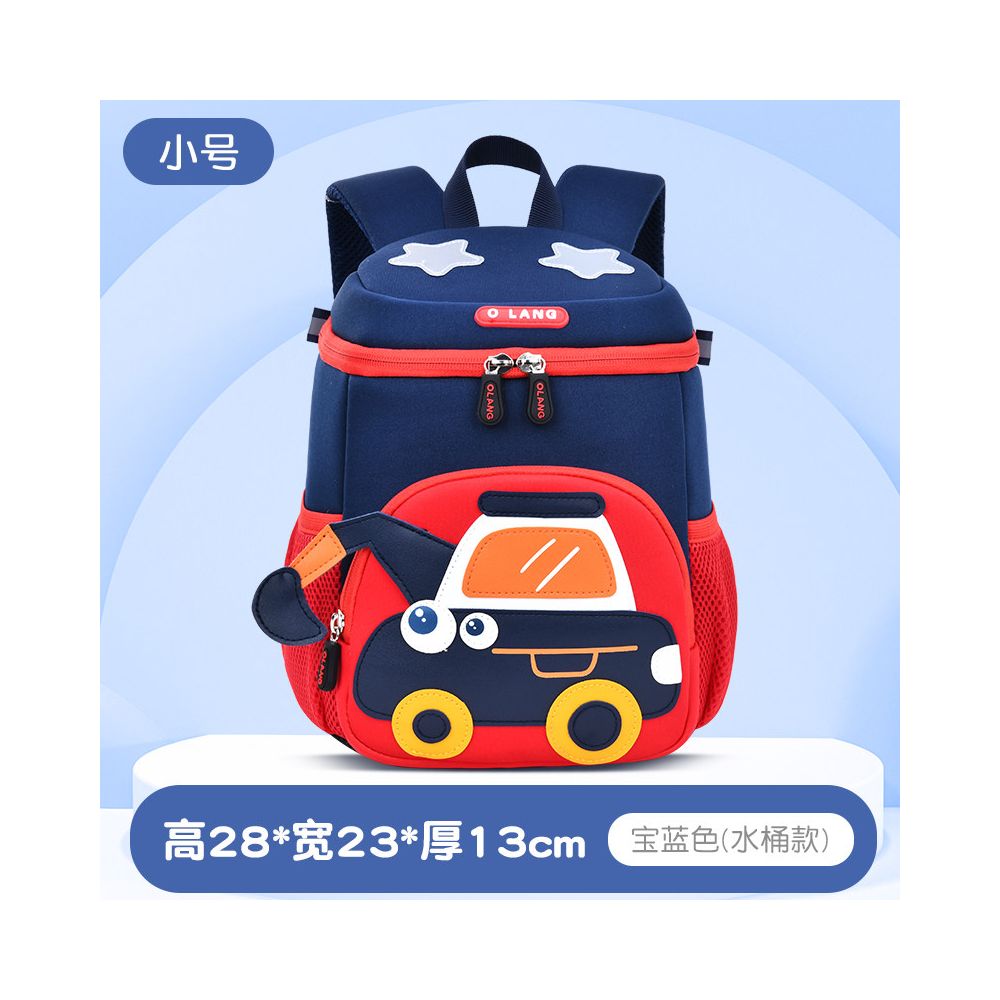 Olang Kindergarten backpack for children aged 1 6 cartoon excavator bucket bag ultra lightweight and large capacity backpack preschool anti lost backpack cute girl boy baby construction vehicle
