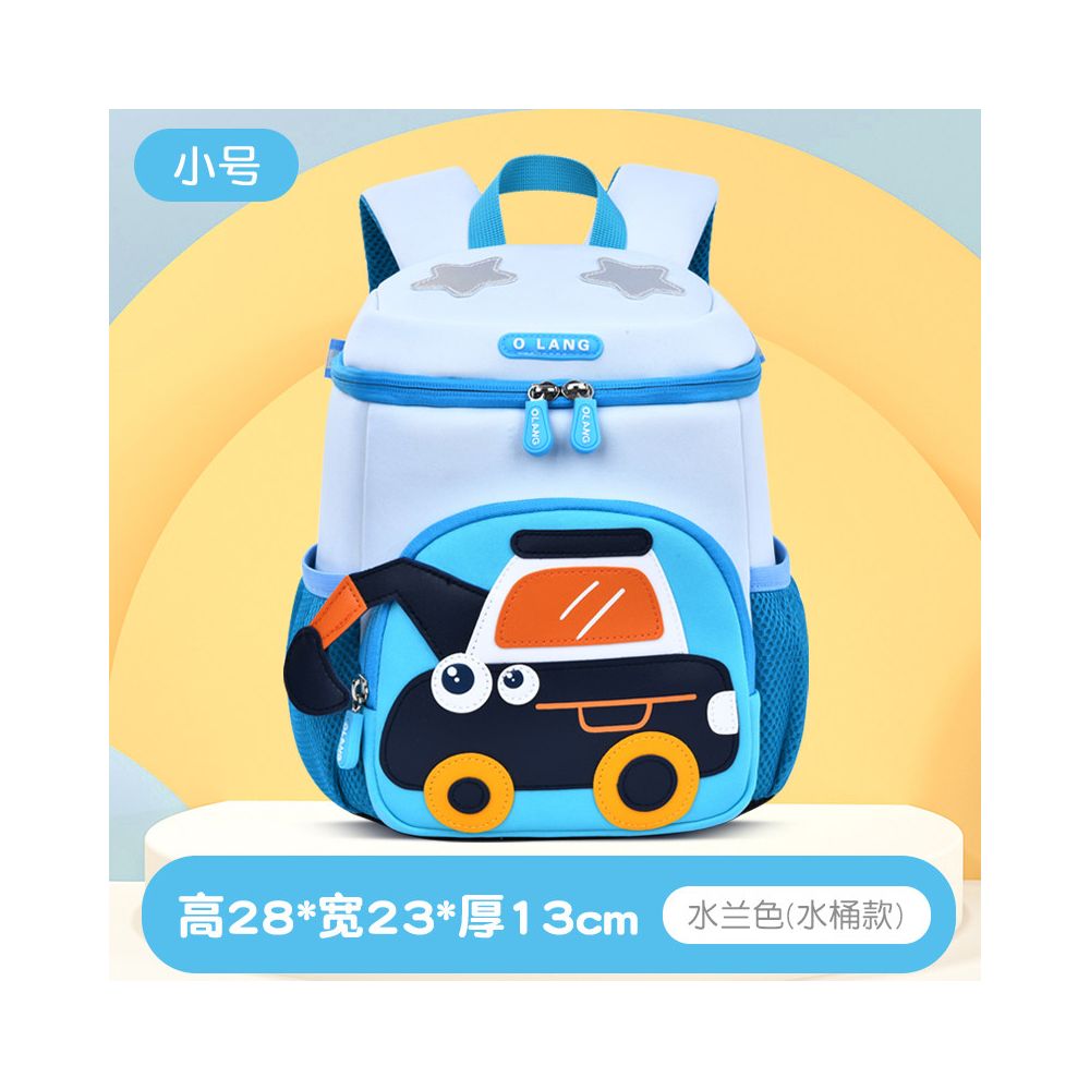 Olang Kindergarten backpack for children aged 1 6 cartoon excavator bucket bag ultra lightweight and large capacity backpack preschool anti lost backpack cute girl boy baby construction vehicle
