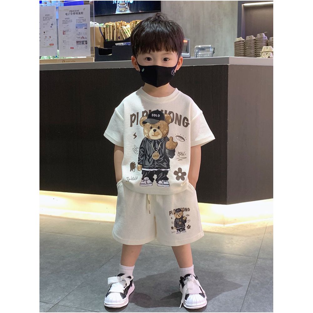 Boys Summer Set Handsome Boys Baby Short sleeved Shorts 2025 New Children s Summer Dress Trendy Boys Summer image 0