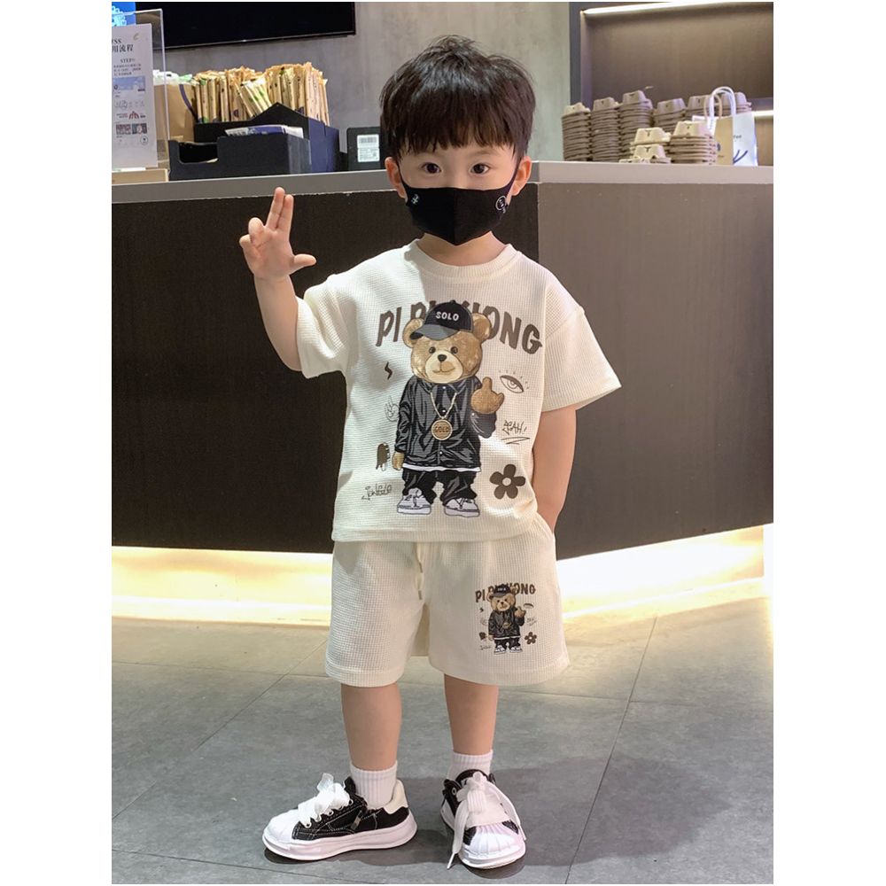 Boys Summer Set Handsome Boys Baby Short sleeved Shorts 2025 New Children s Summer Dress Trendy Boys Summer image 1