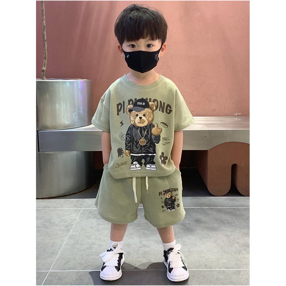 Boys Summer Set Handsome Boys Baby Short sleeved Shorts 2025 New Children s Summer Dress Trendy Boys Summer image 2