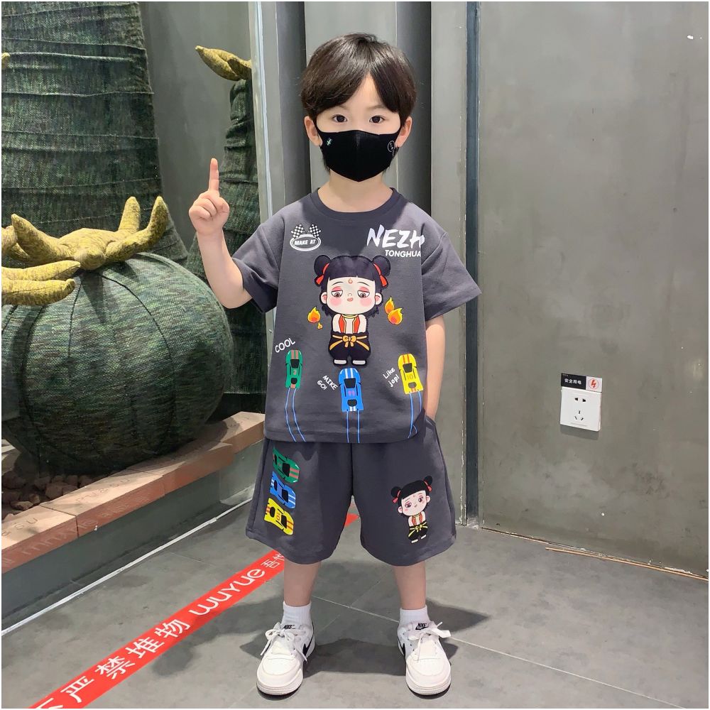 Boys Summer Set Handsome Boys Baby Short sleeved Dress Trendy Boys Summer