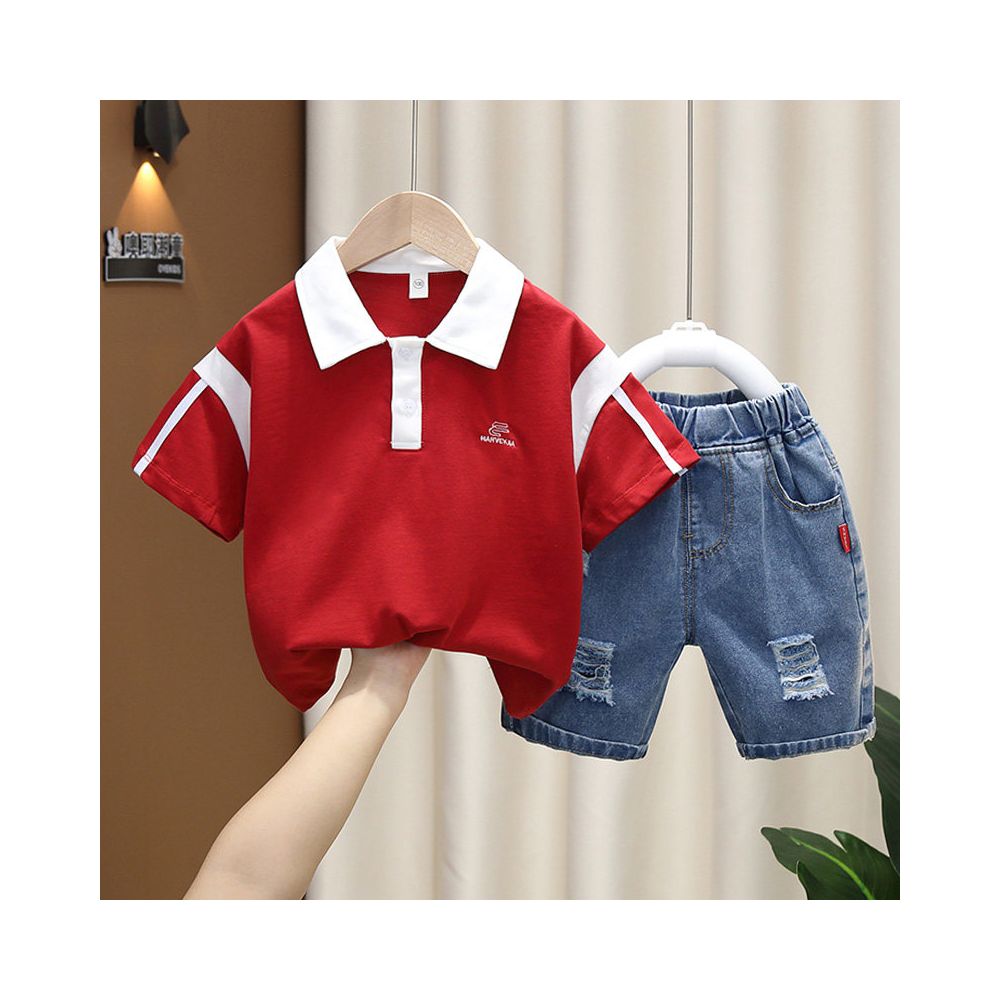 new style stylish medium and large children s polo shirt children s short sleeved boys summer top