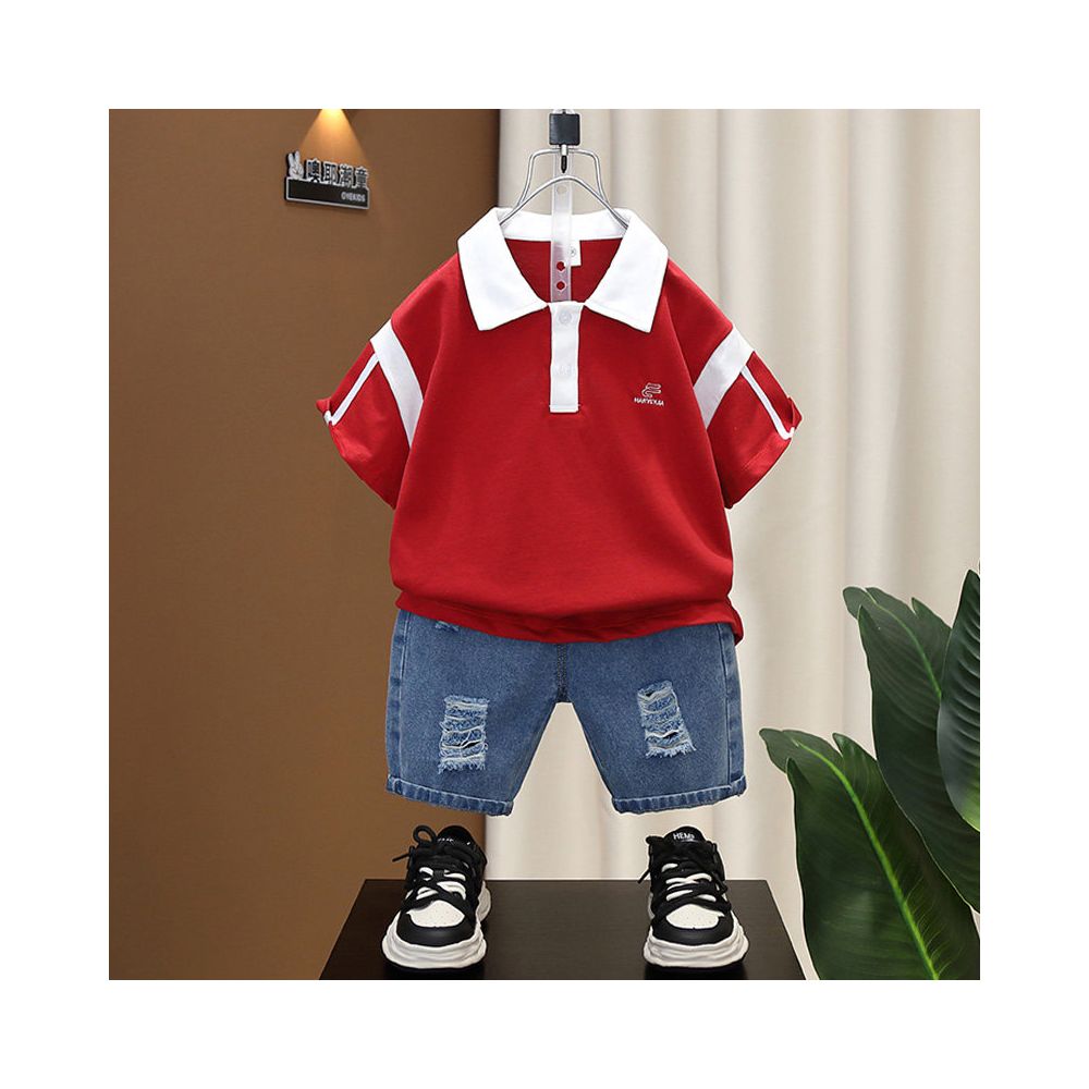 new style stylish medium and large children s polo shirt children s short sleeved boys summer top