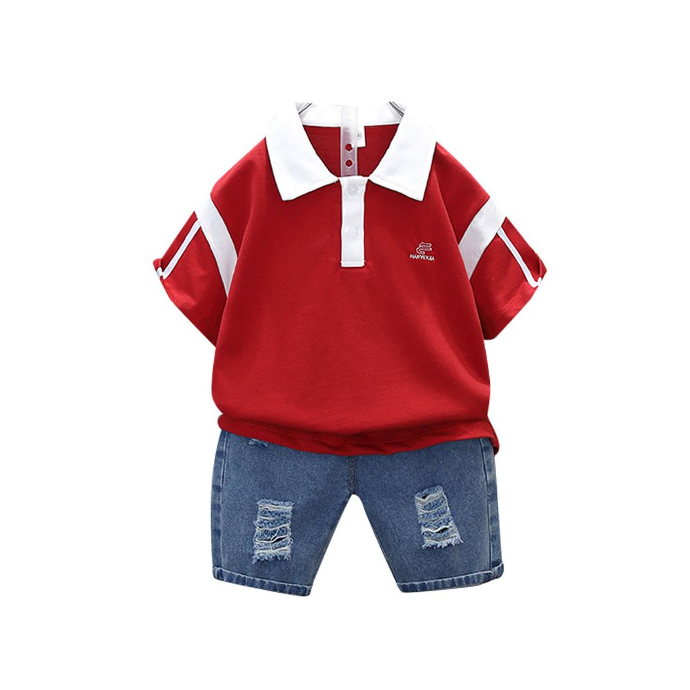 Boys pure cotton t shirt summer 2025 new style stylish medium and large children s polo shirt children s short sleeved boys summer top image 4