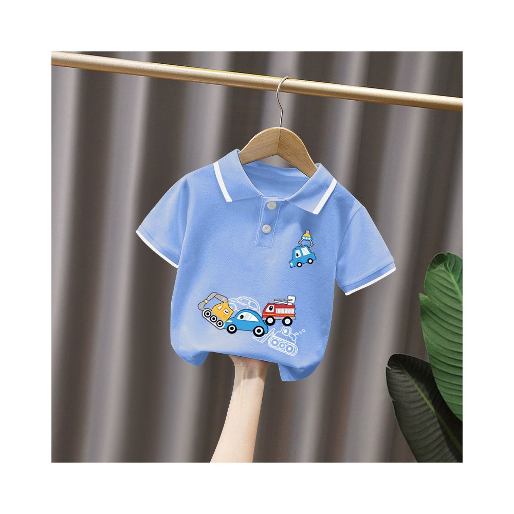Boys short sleeved set 3 year old baby Korean style and Western style polo shirt summer clothes children s summer popular and handsome clothes