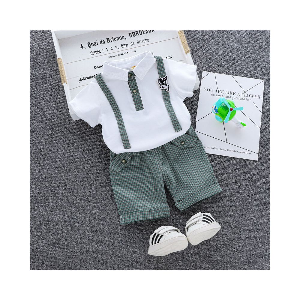 summer baby fashion 1 3 cartoon T shirt shorts two piece set