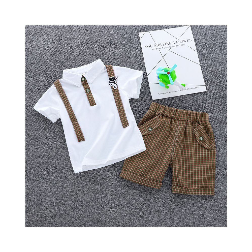 Children s clothing boys short sleeved shorts set 2025 summer baby fashion 1 3 cartoon T shirt shorts two piece set image 3