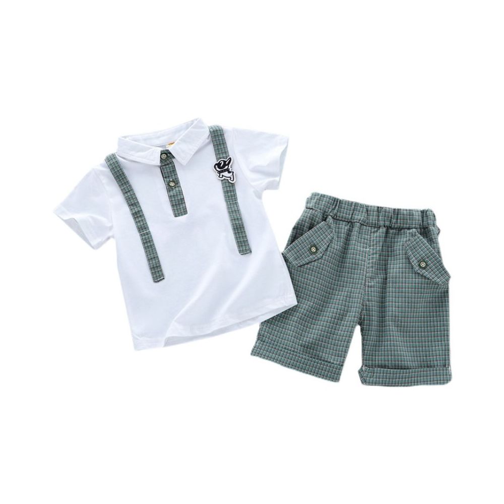 Children s clothing boys short sleeved shorts set 2025 summer baby fashion 1 3 cartoon T shirt shorts two piece set image 4