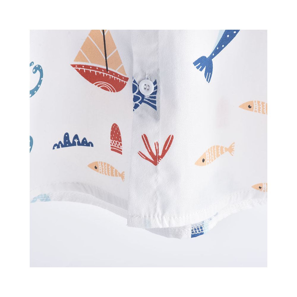 Children s Short sleeved Shirt Summer 2025 New Boys Summer Wear Thin Style Baby Handsome Shirt Children s Top Collar image 3