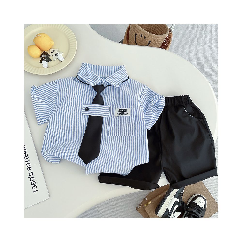 New Fashionable Baby Short Sleeve Two piece Set for Children s Summer Shirt and Boys Summer Set for 1 2 3 4 Years Old