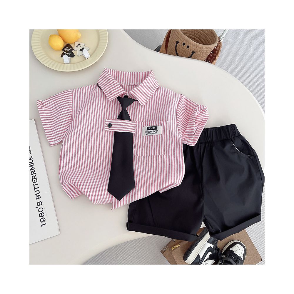 New Fashionable Baby Short Sleeve Two piece Set for Children s Summer Shirt and Boys Summer Set for 1 2 3 4 Years Old