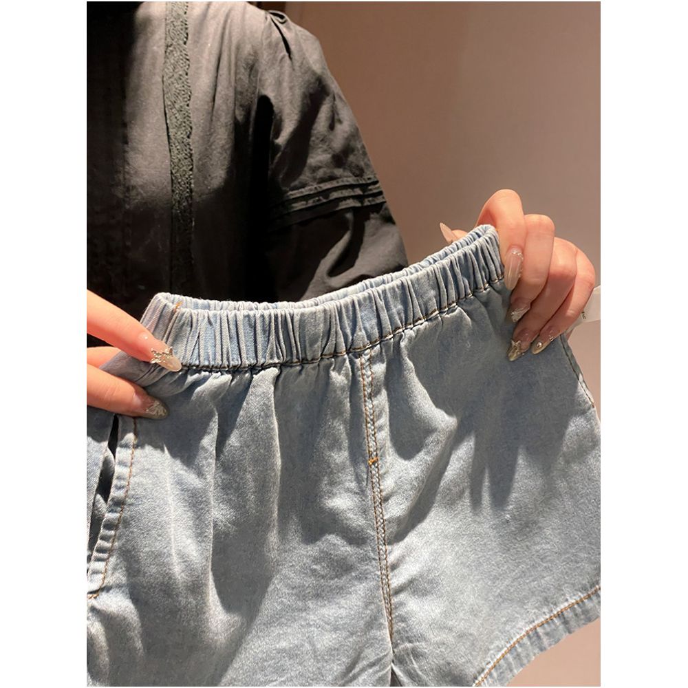 Boys summer outfit set 2025 new stylish boys baby shirt denim shorts summer clothes two piece set image 3