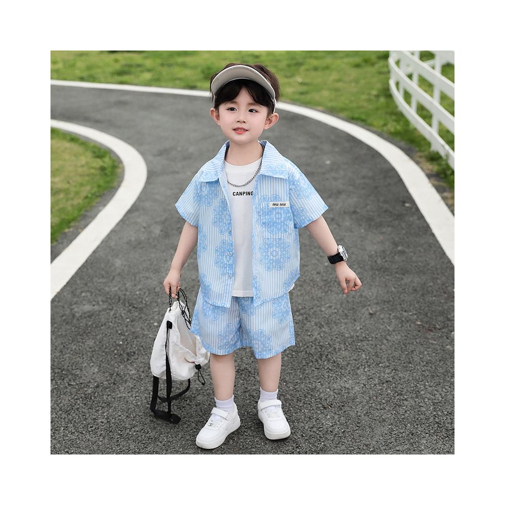 Cool Handsome Two Piece Set Baby Summer Clothes