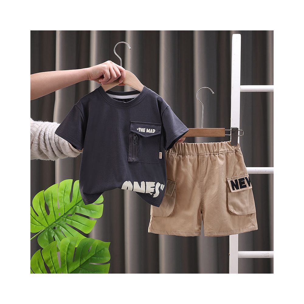 Boys Summer Short Sleeve Set  New Children s Summer Thin Clothes for Children 1 2 3 Year Old Baby Summer Clothes