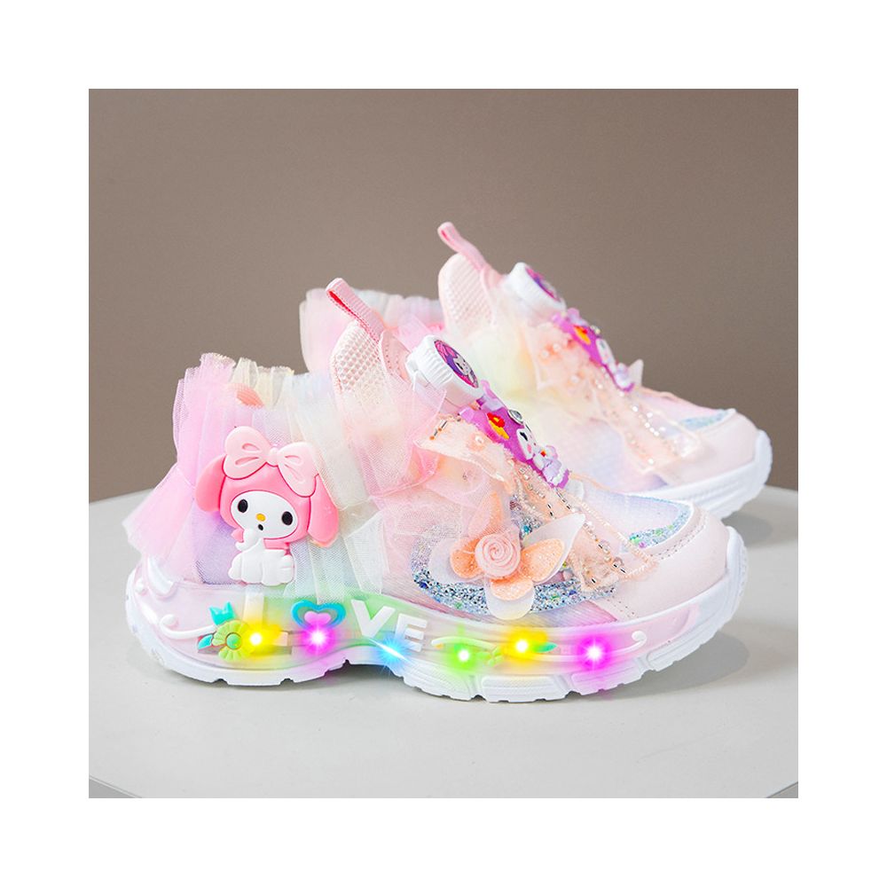 Kulomi Girls Shoes Summer  New Luminous Children s Sports Shoes Luminous Little Girl Princess Dad Shoes