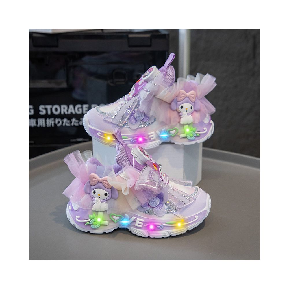 Kulomi Girls Shoes Summer  New Luminous Children s Sports Shoes Luminous Little Girl Princess Dad Shoes