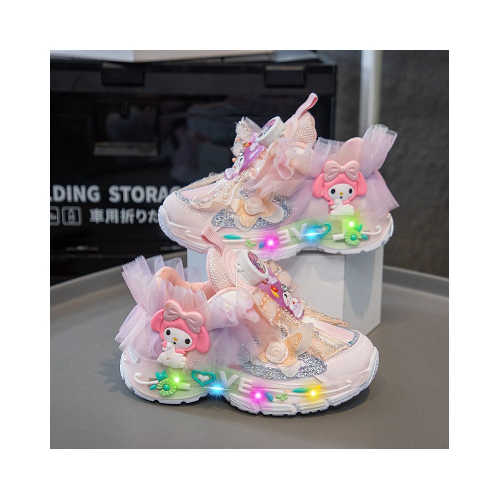 Kulomi Girls Shoes Summer  New Luminous Children s Sports Shoes Luminous Little Girl Princess Dad Shoes
