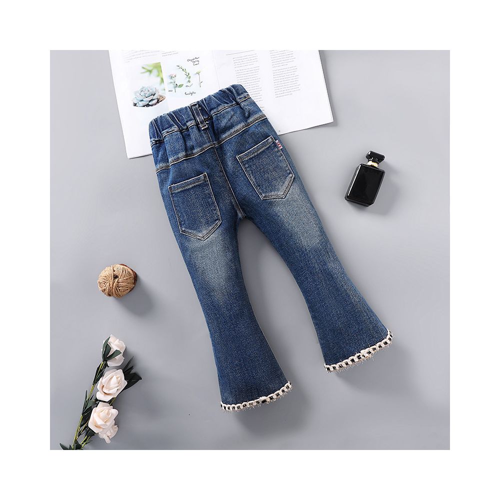 Girls autumn jeans 2025 new style children s pants Spring and Autumn style western style little girls autumn casual pants loose fit image 2