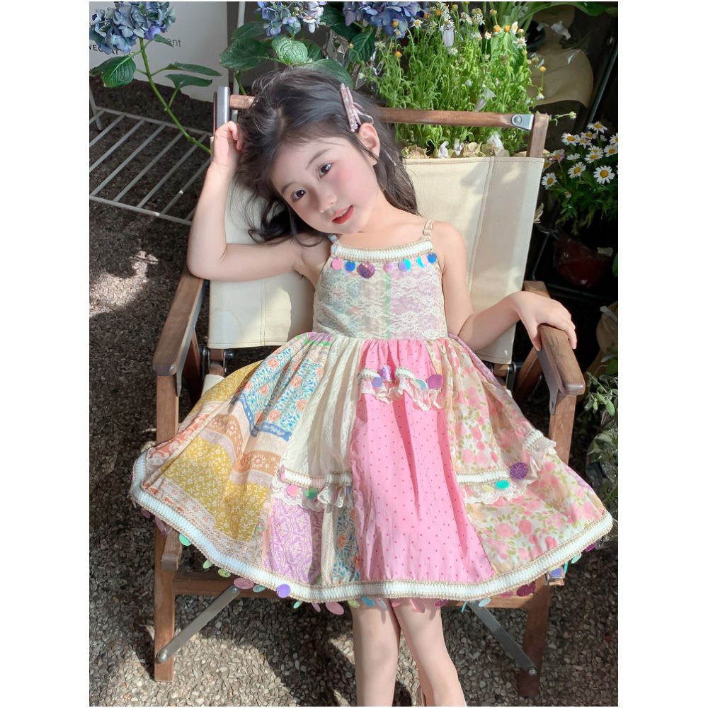Clearance Girls Dress 2025 New Fashionable Baby Bohemian Style Vest Princess Dress Children s Summer Dress image 0