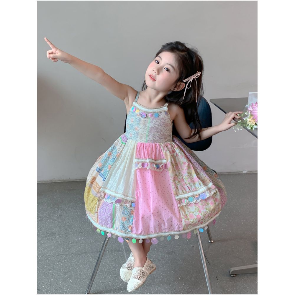 Clearance Girls Dress 2025 New Fashionable Baby Bohemian Style Vest Princess Dress Children s Summer Dress image 2