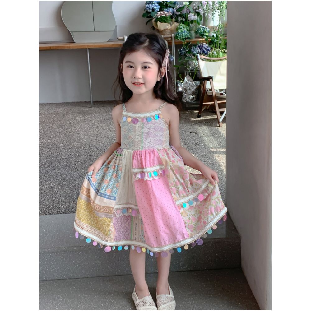Clearance Girls Dress 2025 New Fashionable Baby Bohemian Style Vest Princess Dress Children s Summer Dress image 3