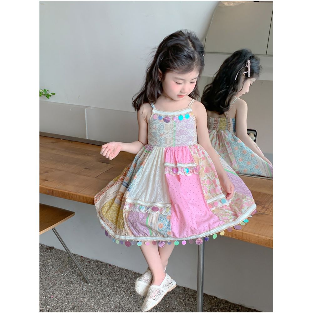 Clearance Girls Dress 2025 New Fashionable Baby Bohemian Style Vest Princess Dress Children s Summer Dress image 4