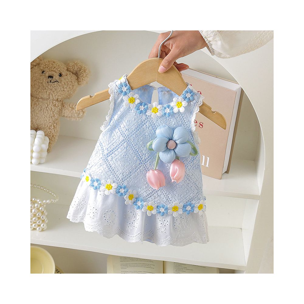 Super cute baby girl bag fart skirt summer trendy clothes baby triangle Ha Yi princess dress for outdoor summer wear image 2