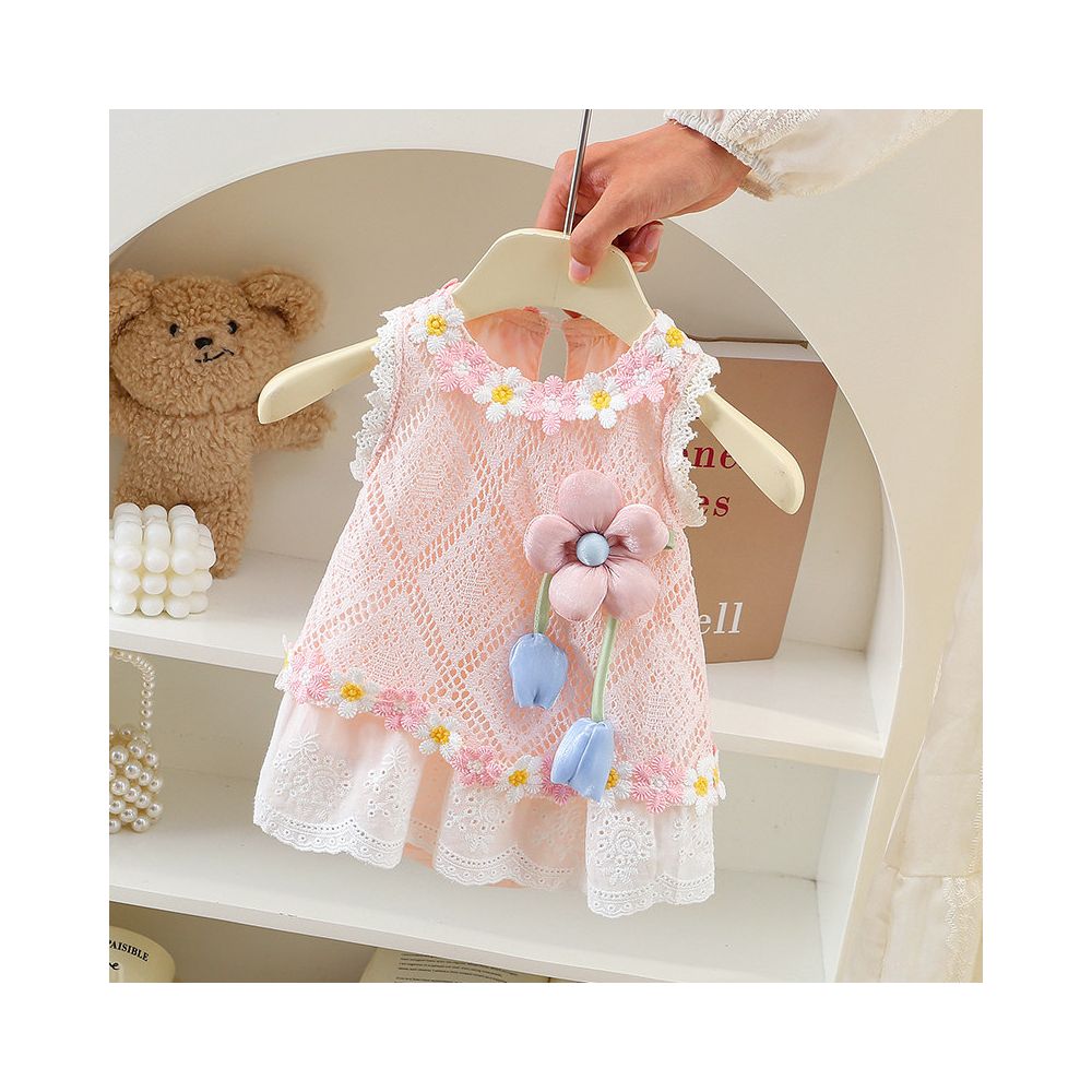 Super cute baby girl bag fart skirt summer trendy clothes baby triangle Ha Yi princess dress for outdoor summer wear image 3