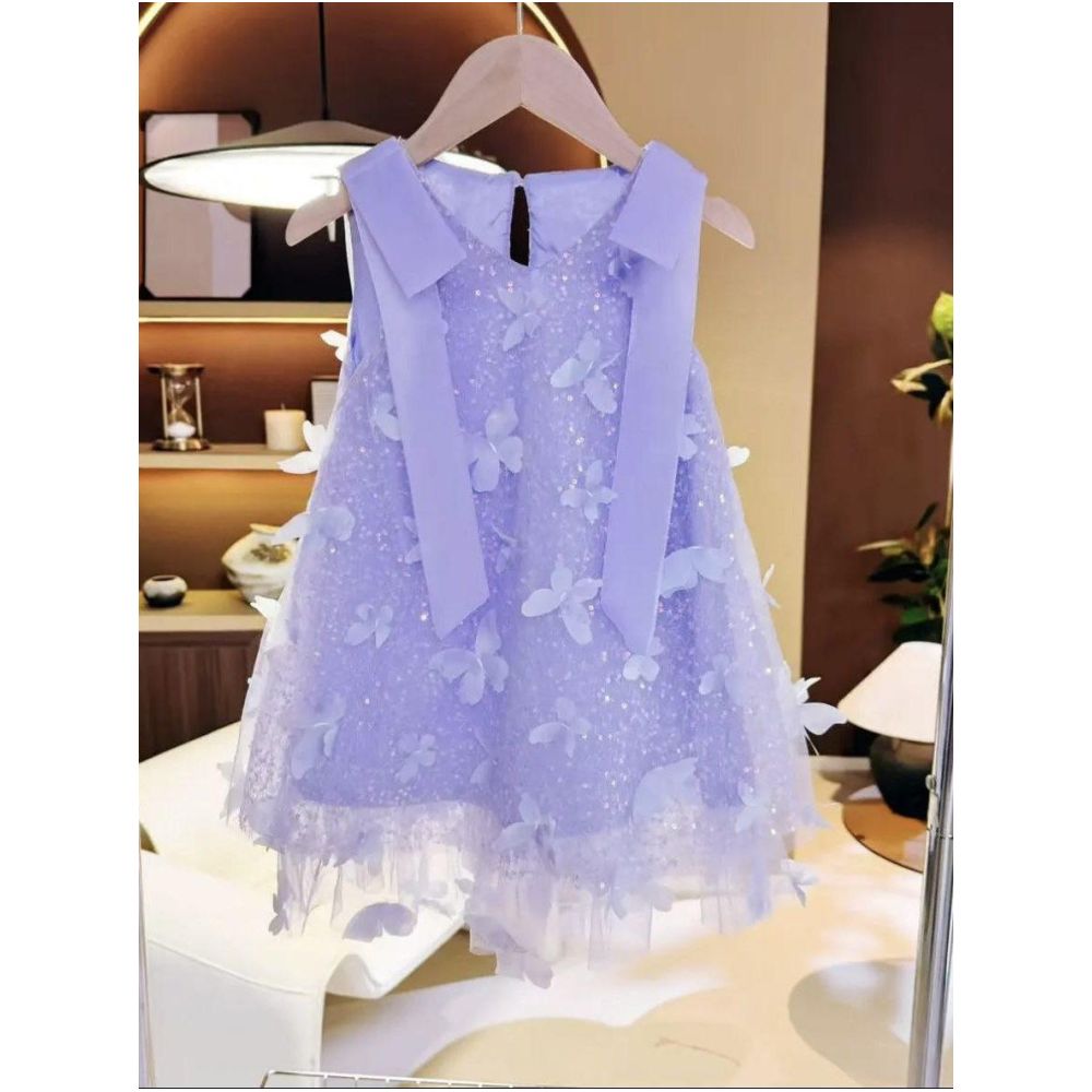 Girls summer dress sequin dress mesh summer 2025 new stylish dress children s baby princess dress super cute image 1