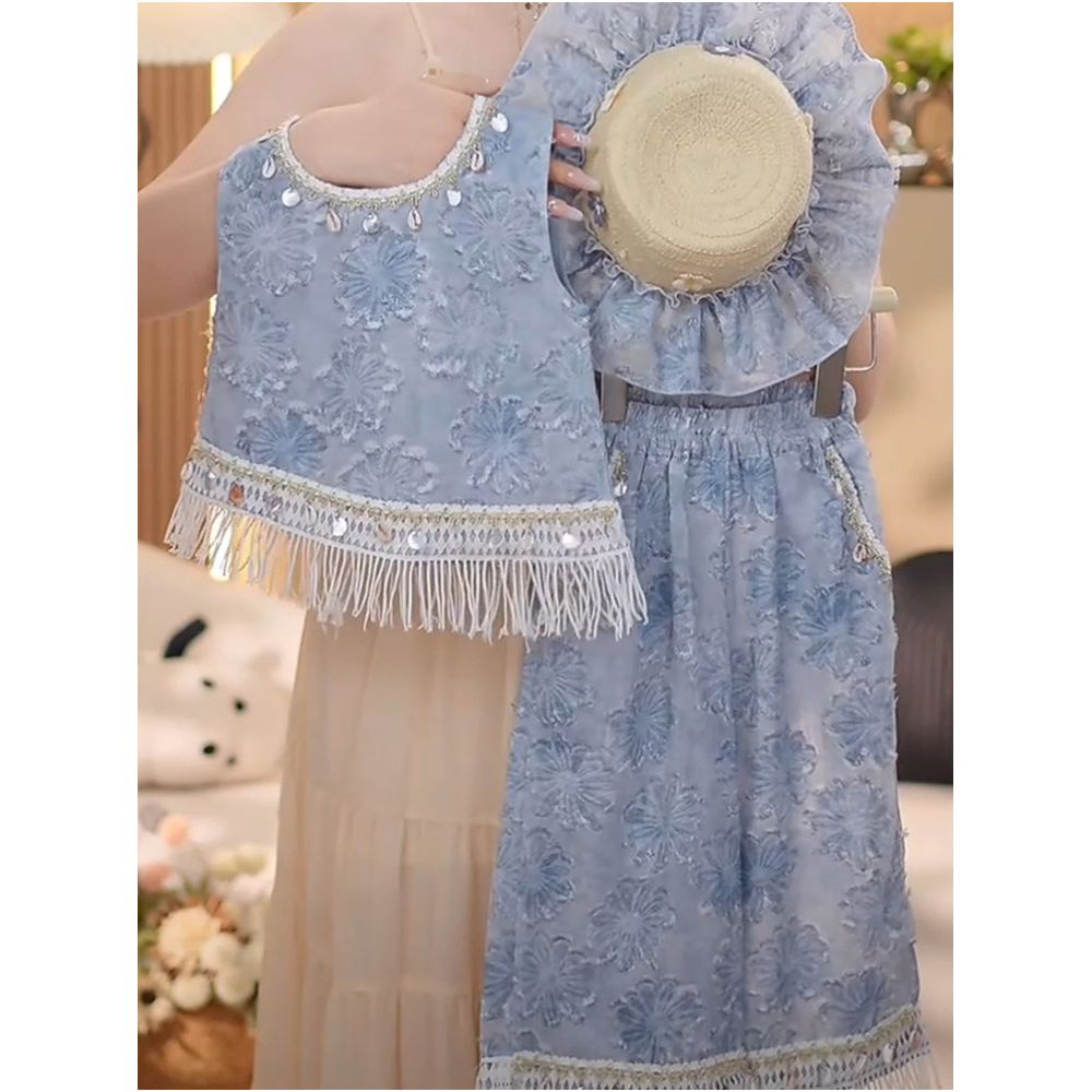 Girls Summer Set 2025 New Cool and Sassy Summer Dress Fashionable Western Style Super Hot Summer Dress Set image 3