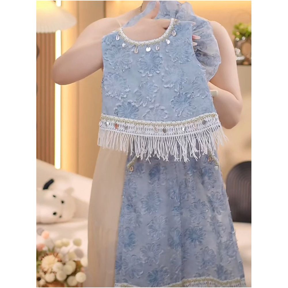 Girls Summer Set 2025 New Cool and Sassy Summer Dress Fashionable Western Style Super Hot Summer Dress Set image 4