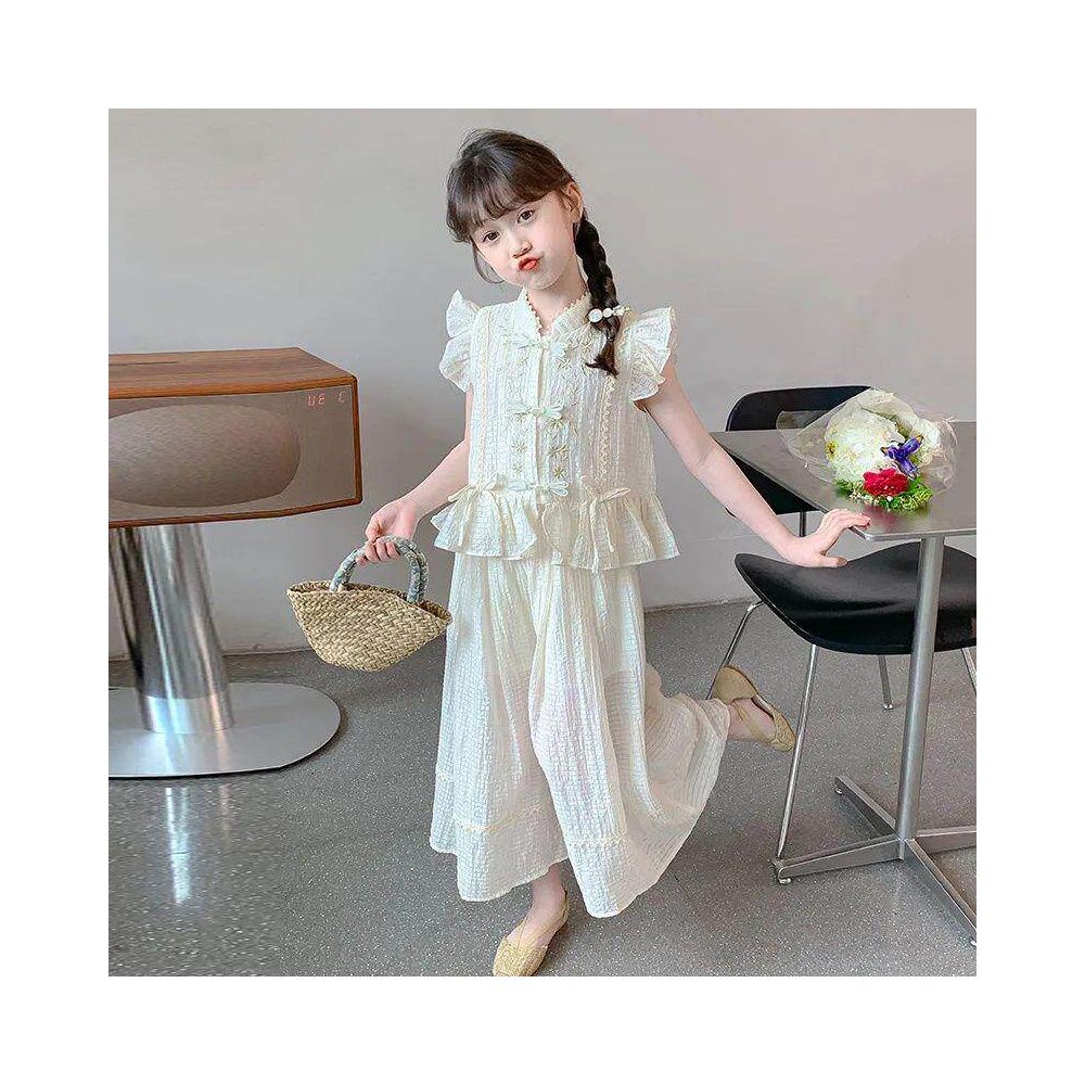 Girls Summer Dress Set New Style Chinese Style Clothes Children s Fashion Summer Two Piece Set for Big Kids