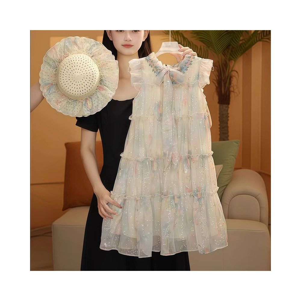 Girls dress summer 2025 new style children s stylish floral princess dress girls casual long dress sub trend image 0